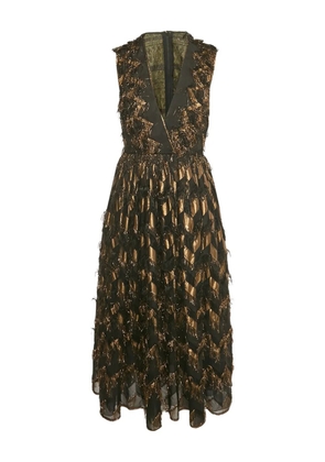 Dolce & Gabbana Pre-Owned fringe maxi dress - Black