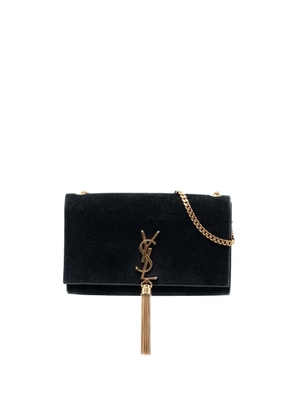 Saint Laurent Pre-Owned 2016 Medium Suede Monogram Kate Tassel crossbody bag - Black
