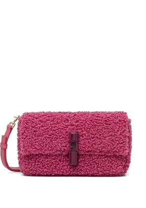 Furla Iridescent boucle toggle cross body bag - Pink