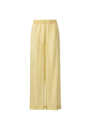 Mia Peculiar crocodile-print trousers - Yellow