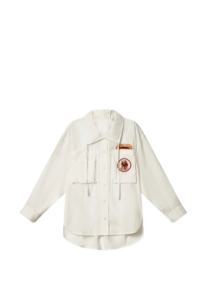 ISABEL MARANT Chely embroidered-patches shirt - Neutrals