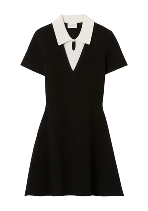 Claudie Pierlot contrast-collar knitted dress - Black