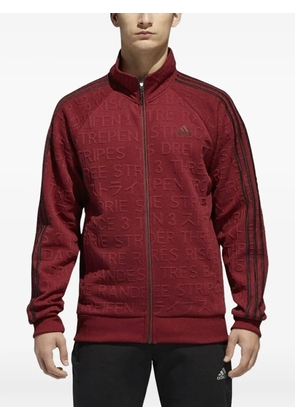 adidas Badge of Sport stripe-detail sweatshirt - Red