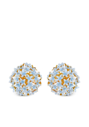 Oscar de la Renta floral earrings - Blue