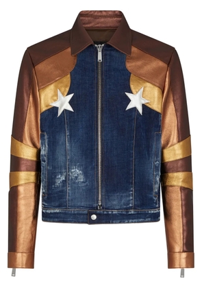 DSQUARED2 star-patch denim jacket - Blue