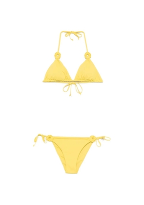 Fisico crochet-detail bikini - Yellow
