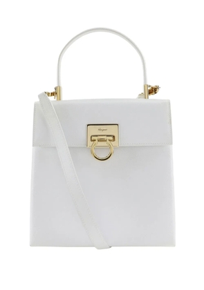 Ferragamo Pre-Owned 2010-2026 Small Leather Gancini Iconic Top Handle Bag satchel - White
