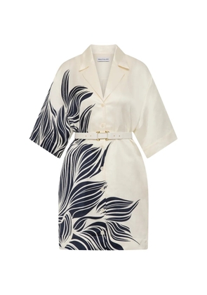 Rebecca Vallance Lalisa printed belted mini dress - Neutrals