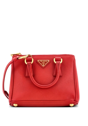 Prada Pre-Owned Galleria Double Zip Tote Saffiano Leather Mini crossbody bag - Red