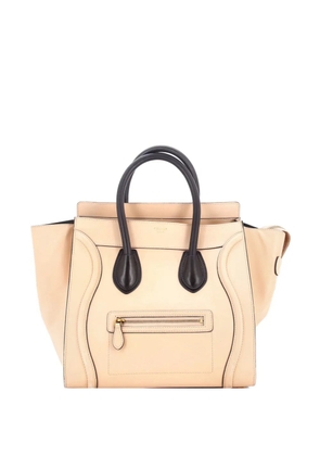 Celine Pre-Owned Bicolor Luggage Bag Leather Mini satchel - Black