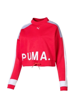 PUMA colourblock chase crop top - Red