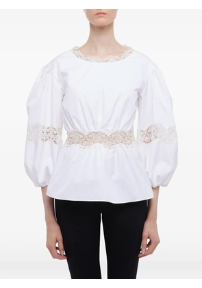 Giambattista Valli lace-detail blouse - White