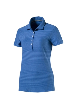 PUMA striped-pattern polo shirt - Blue