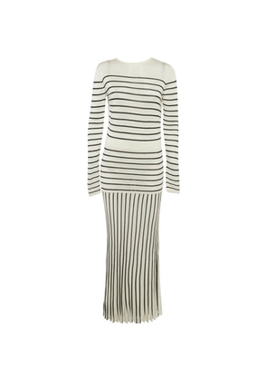 Elisabetta Franchi striped maxi dress - Neutrals