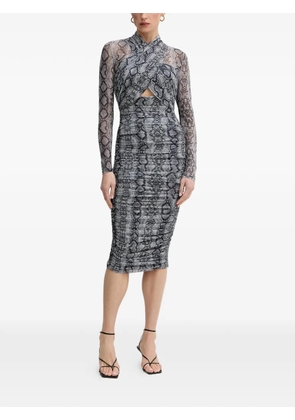 Bardot Aliyah cutout snake print dress - Grey