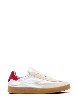 AllSaints Thelma red-detail sneakers - Silver
