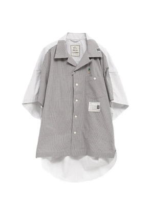 Maison MIHARA YASUHIRO layered checked shirt - White
