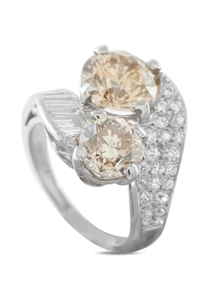 LB Exclusive crossover diamond ring - Silver