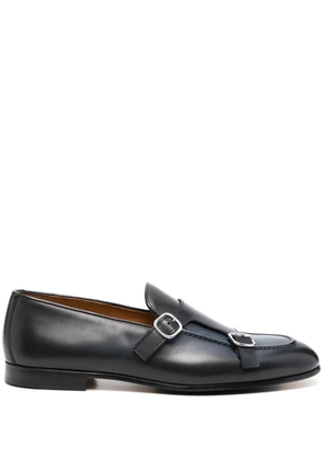 Doucal's double-buckle leather loafers - Blue