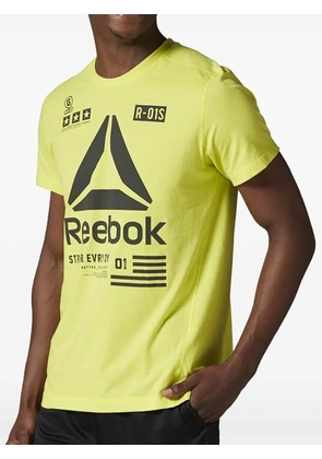 Reebok logo-detail T-shirt - Yellow