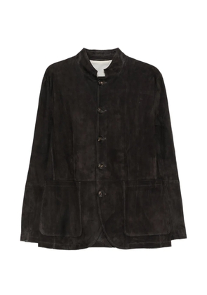Eleventy button sheep suede jacket - Brown