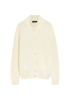 slowear ribbed cotton cardigan - Neutrals