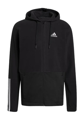 adidas Essentials giant-logo full-zip hoodie - Black