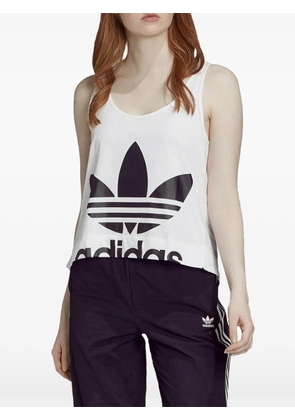 adidas logo-print tank top - White