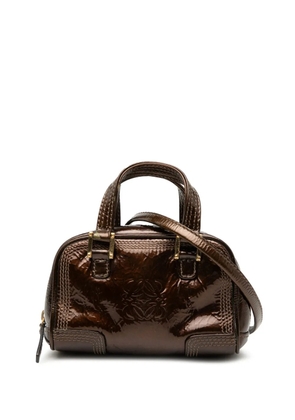 Loewe Pre-Owned 2010-2026 Micro Patent Amazona satchel - Brown