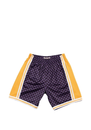 Mitchell & Ness NBA 'Los Angeles Lakers' checked swingman shorts - Purple