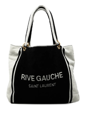 Saint Laurent Pre-Owned 2000-2026 Terry Cloth Rive Gauche tote bag - Black