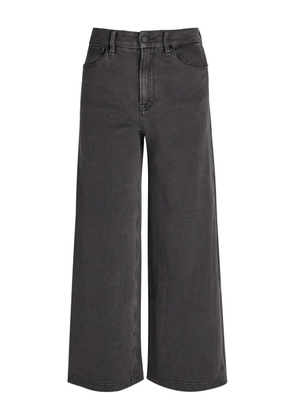 Good American buttoned wide-leg jeans - Black