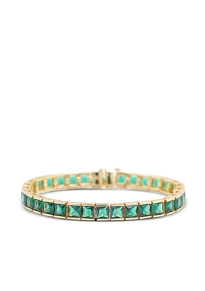 Izabel Display square-zirconia tennis bracelet - Green