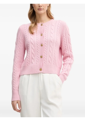 Barbour Elina cable knit button cardigan - Pink