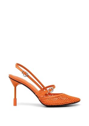 MSGM mesh strap pumps - Orange