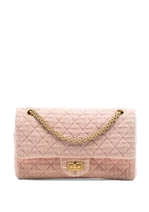 CHANEL Pre-Owned 2016-2017 Quilted Tweed Reissue 2.55 Double Flap 225 shoulder bag - Pink