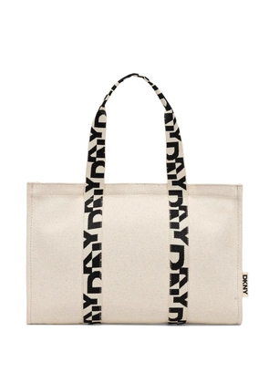 DKNY logo-strap tote bag - Neutrals