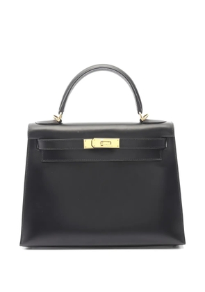 Hermès Pre-Owned 2001 Kelly28 top handle leather tote bag - Black
