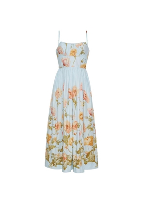 Cara Cara Alba floral-pattern midi dress - Blue