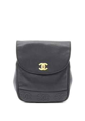 CHANEL Pre-Owned 2020s Triple Coco Mark backpack - Black