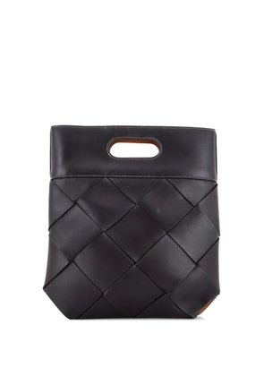 Bottega Veneta Pre-Owned Slip Maxi Intrecciato Leather Small tote bag - Black