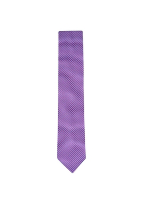 Eton geometric-print tie - Pink