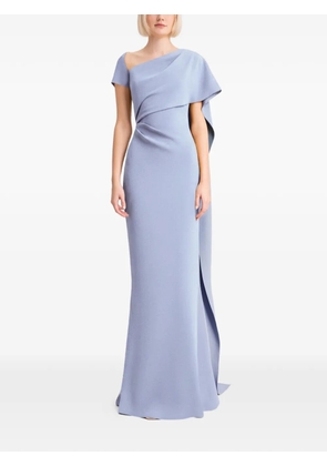 Gemy Maalouf asymmetrical neckline dress - Blue