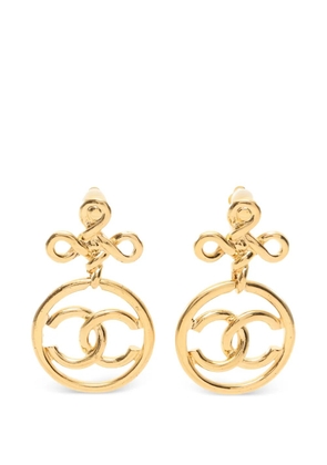 CHANEL Pre-Owned 1986-1988 Coco Mark earrings - Gold