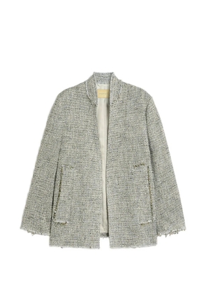 Momoni Catalina frayed collarless jacket - Grey