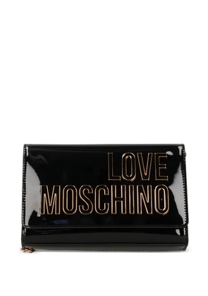 Love Moschino logo-lettering cross body bag - Black