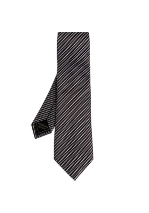 Brioni patterned silk tie - Black