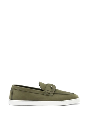 Scarosso Cole piercing-detail loafers - Green