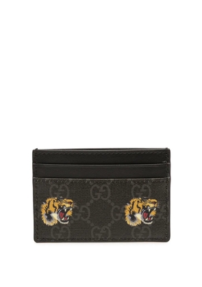 Gucci Pre-Owned 2000-2015 GG Supreme Tiger card holder - Black