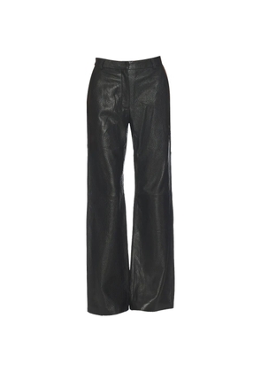 AEXAE leather straight-leg trousers - Black